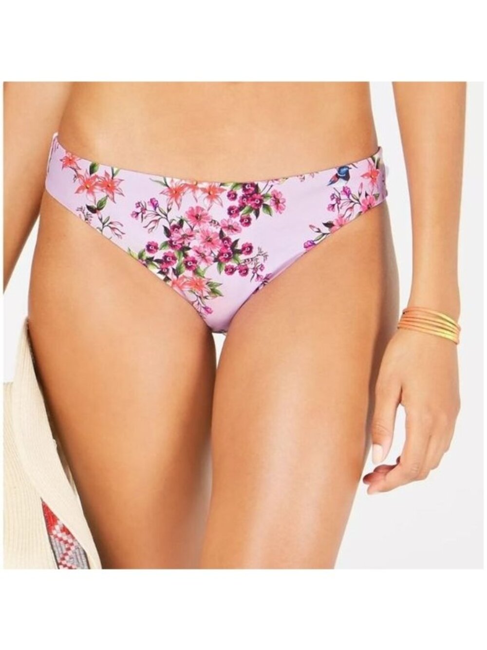 nanette lepore charmer hipster bikini swim bottom, victorian floral, 10